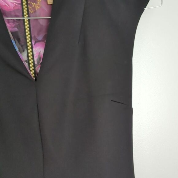 Ted Baker Black Sheath Dress - The Neoprene Chayad Suit Dress (size 1) - Picture 5 of 10